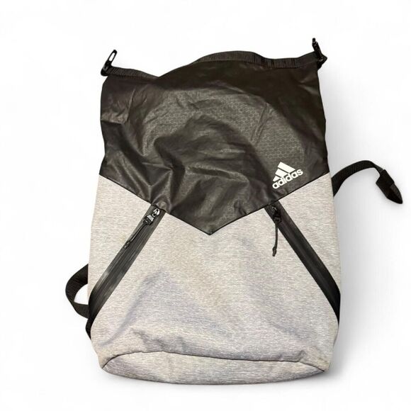 Adidas Sport ID Pack Sackpack grey and black athletic gym bag - Picture 1 of 7
